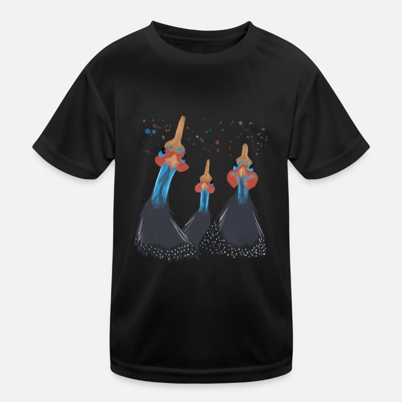 Trio Guinea Fowl Kids Functional T-Shirt
