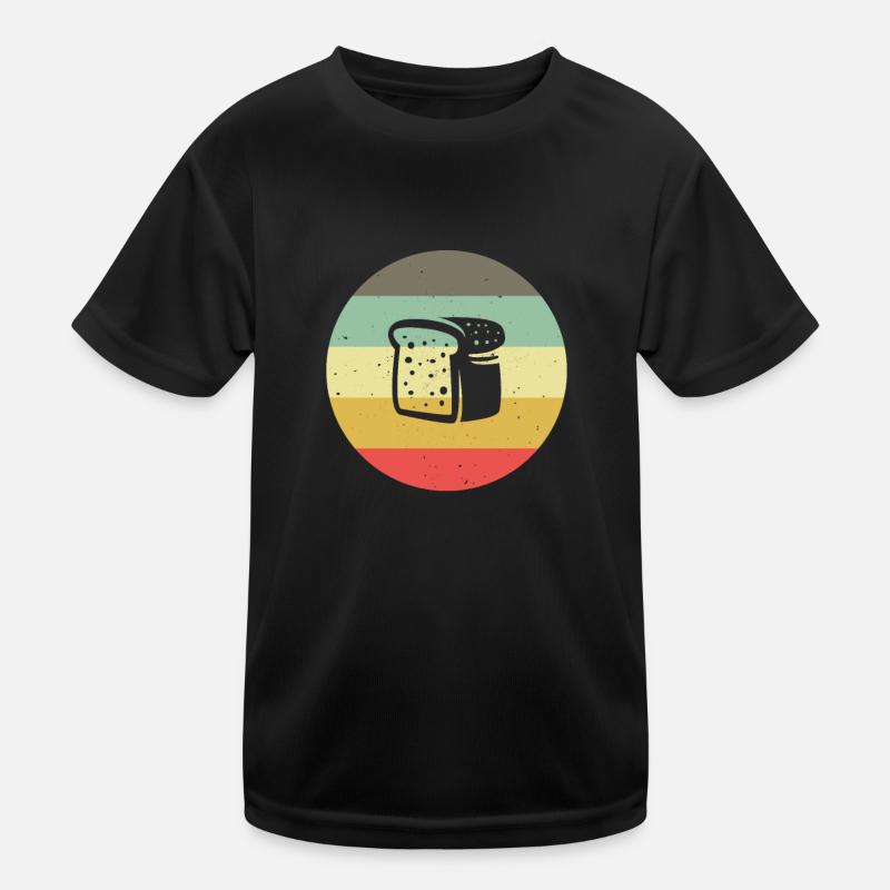 Brot Bäcker Brotzeit Stulle Vintage Geschenkidee Kinder Funktions-T-Shirt