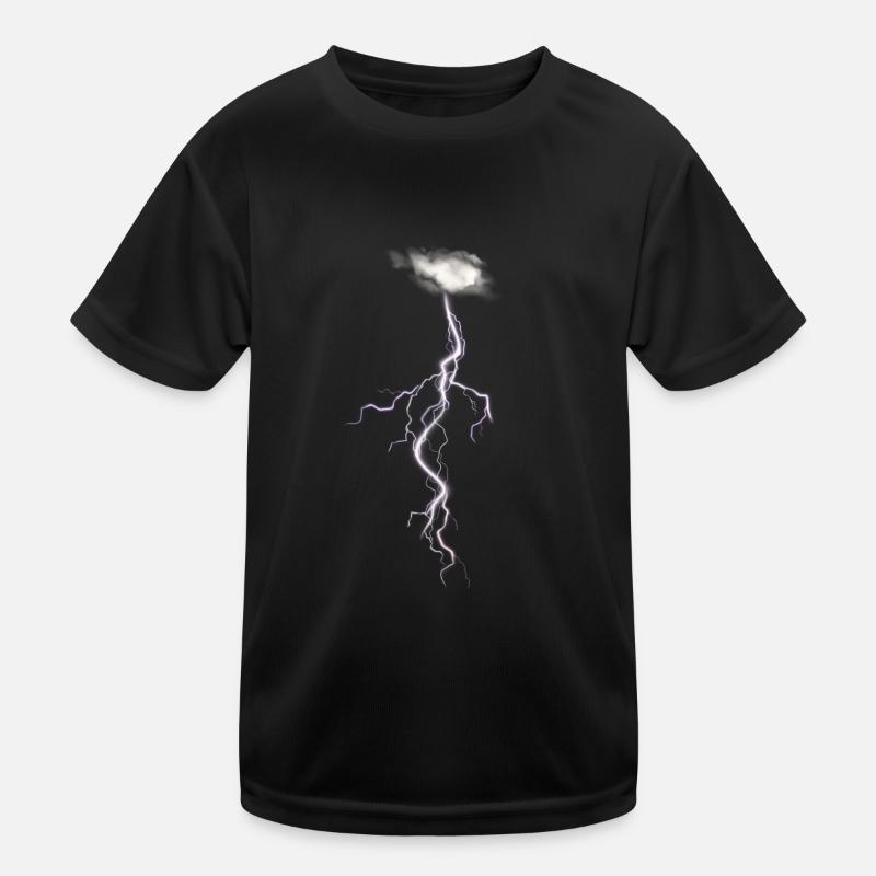 Lighting Gift Idea Lightning Bolt Graphic Kids Functional T-Shirt
