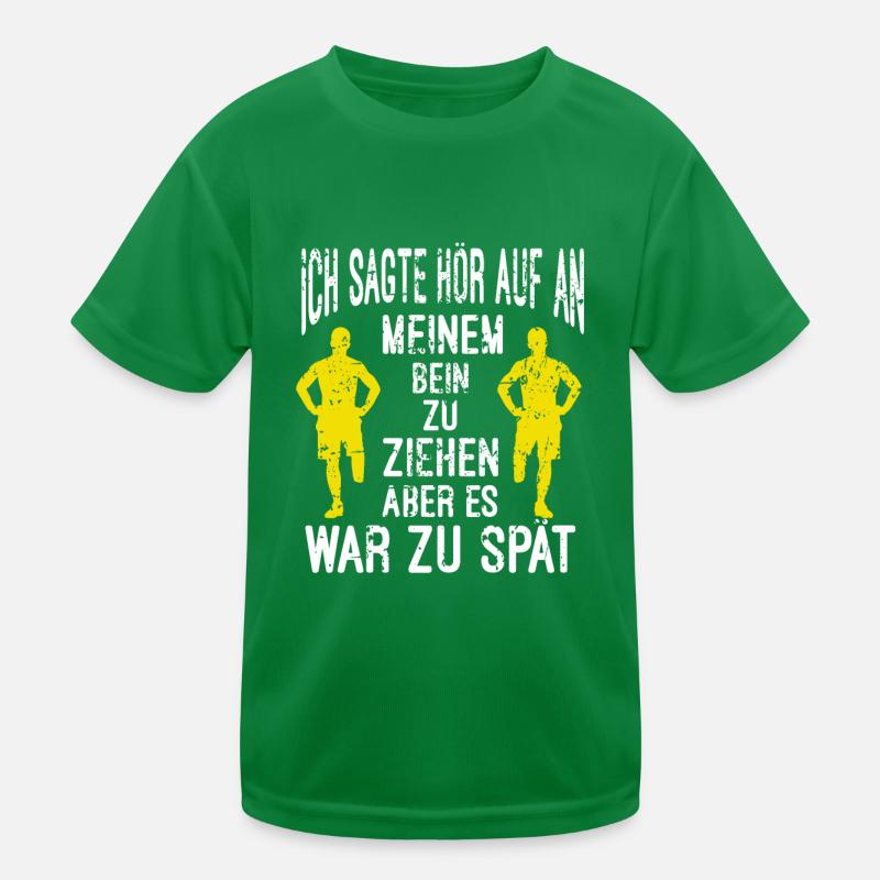 Bein amputiert Prothese Behinderung Witzig Spruch Kinder Funktions-T-Shirt