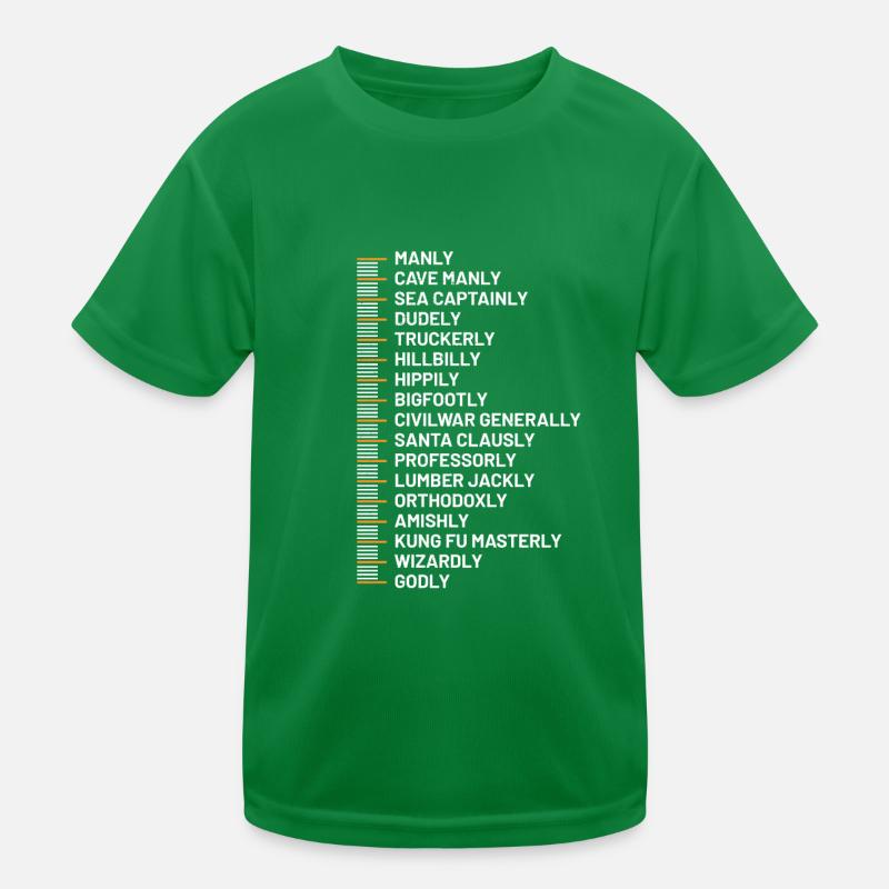 Länge Bart Skala Hipster Wikinger Beard Mann Papa Kinder Funktions-T-Shirt