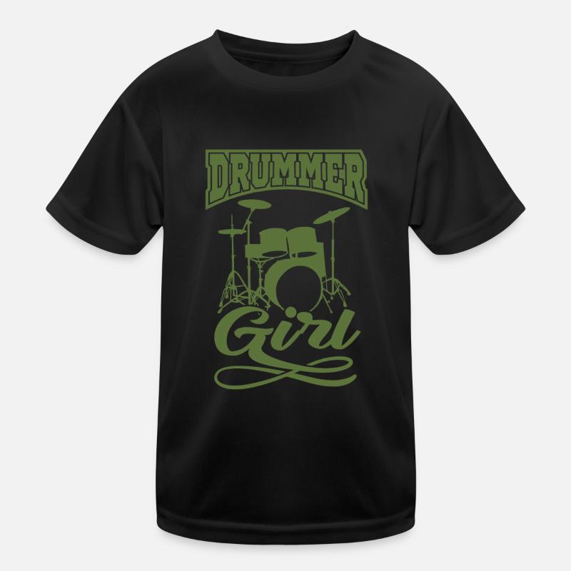 DRUMMER gift drum kit for drummer Kids Functional T-Shirt