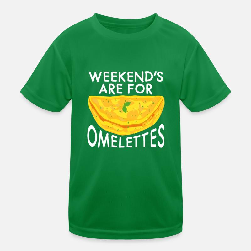 Weekends are for Omelettes Omelett Ei Eier Kaffee Kinder Funktions-T-Shirt