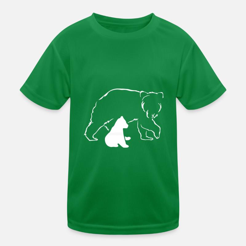 Ours ours ours brun mère bébé nature forêt amour T-shirt sport Enfant