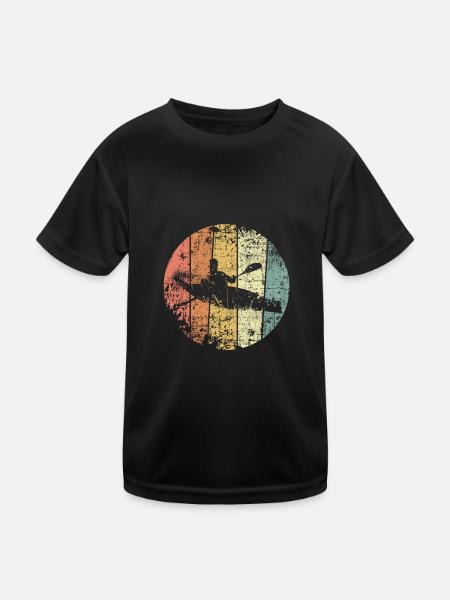 Kayak vintage - T-shirt sport Enfant - noir