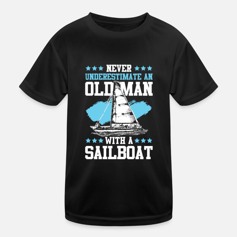 sailing old man Kids Functional T-Shirt