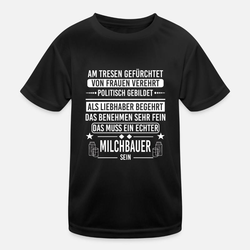 Milchbauer Bauer Landwirt Geschenkidee Kinder Funktions-T-Shirt