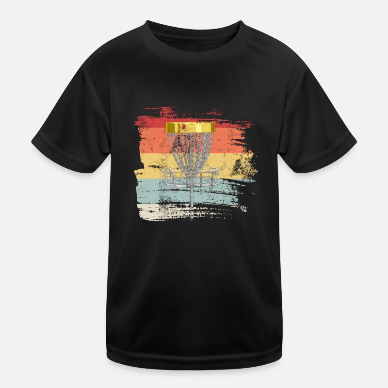 Retro Disc Golf Kinder Funktions-T-Shirt