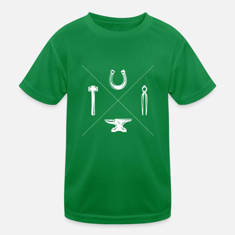 Blacksmith Farrier Hammer Anvil Gift Idea Kids Functional T-Shirt