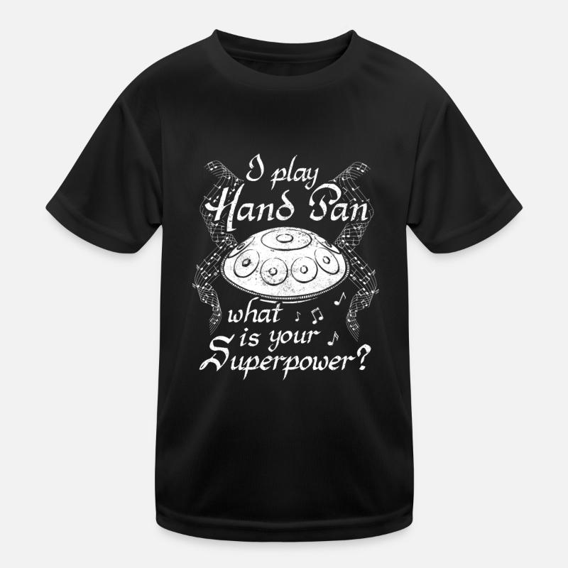 Handpan - Kinder Funktions-T-Shirt - Schwarz