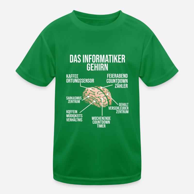 Informatiker Gehirn Geschenk Programmierer Kinder Funktions-T-Shirt