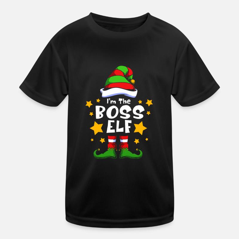 Elf Elf Christmas present Boss Kids Functional T-Shirt