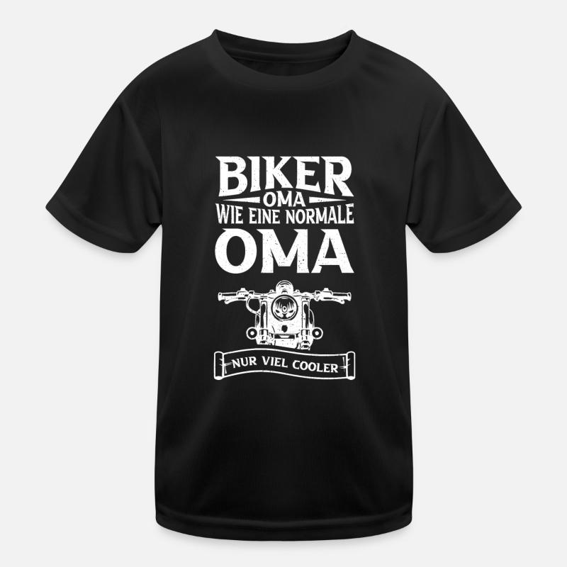 Biker Motorrad Oma Geschenk Kinder Funktions-T-Shirt