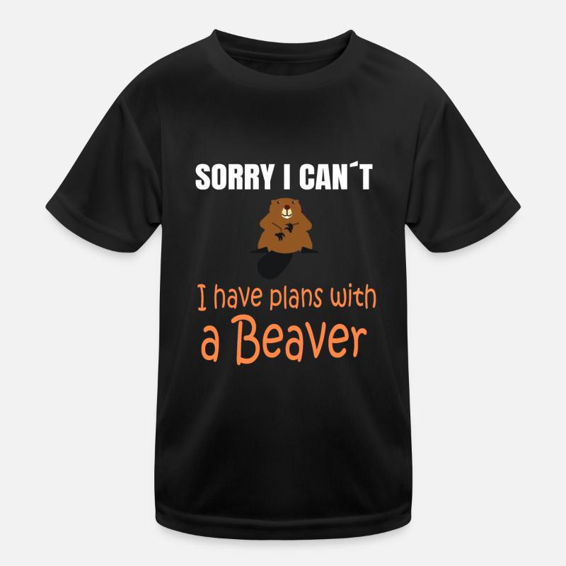 BEAVER BIEBER: Plans with a Beaver Kids Functional T-Shirt