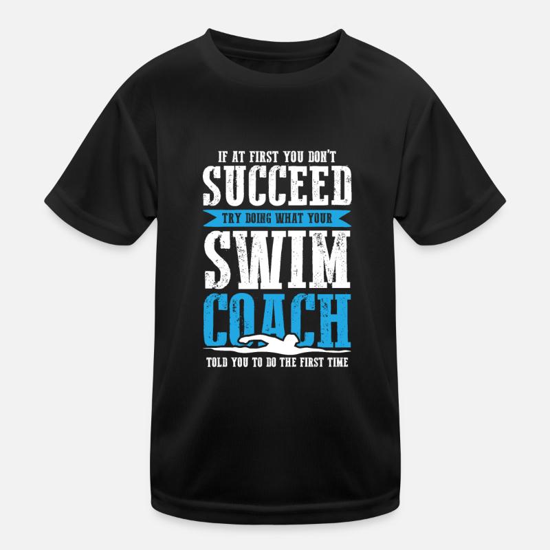 Schwimmen Trainer Kinder Funktions-T-Shirt