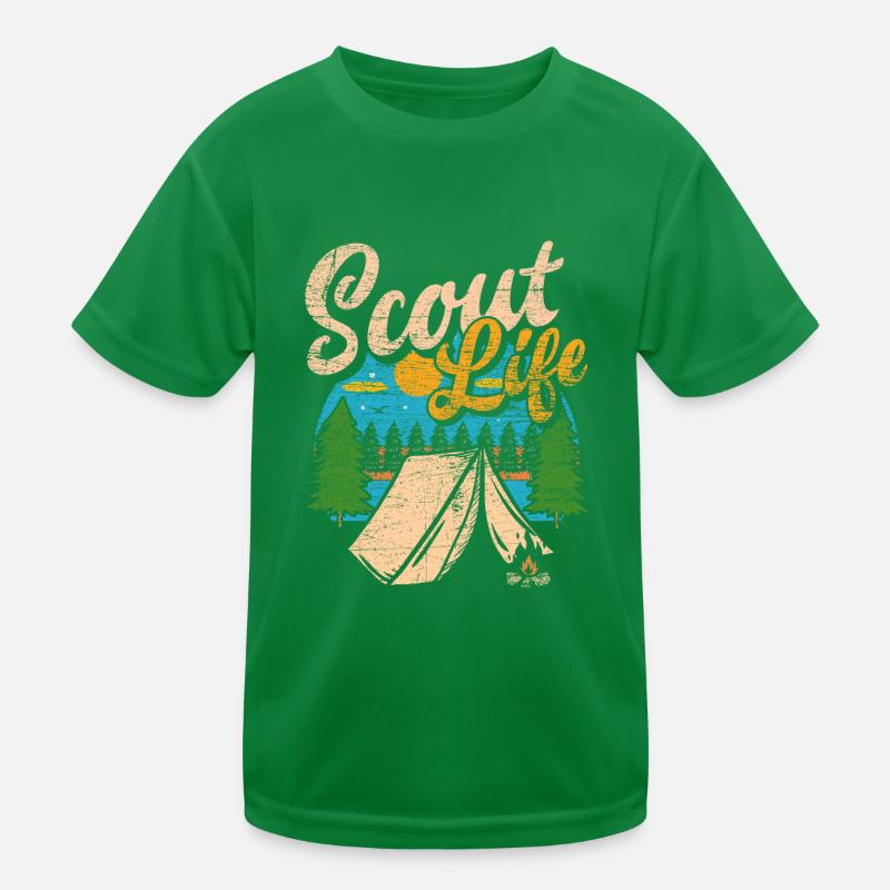 Boy Scout Forest Camping Gift Kids Functional T-Shirt