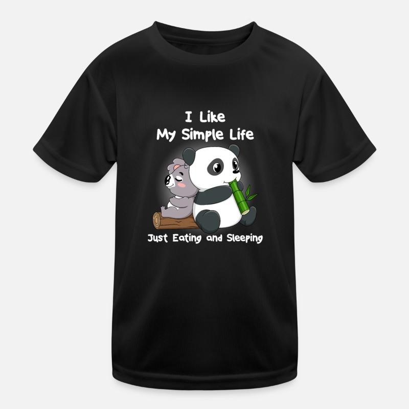 Koala Panda Food Sleep Relax Chilling Gift Kids Functional T-Shirt