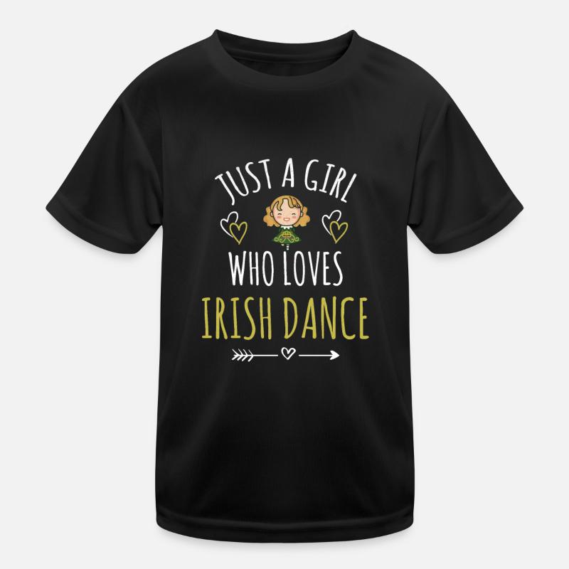 Irisches Tanzmädchen | Irish Dancing St. Patricks Kinder Funktions-T-Shirt