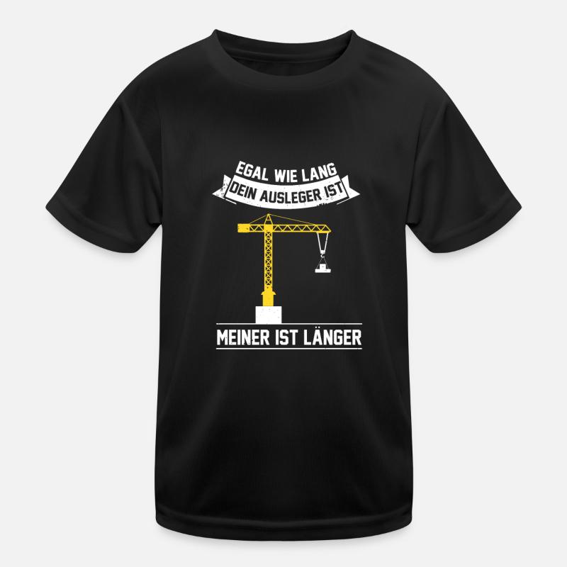 Kran Kinder Funktions-T-Shirt