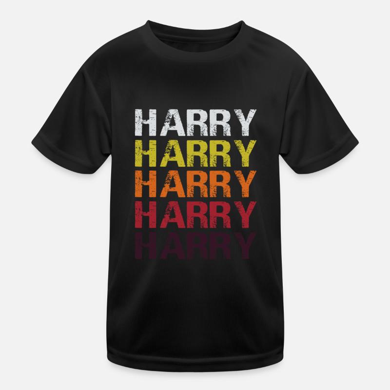 Harry Harry pattern Harry lettering Kids Functional T-Shirt