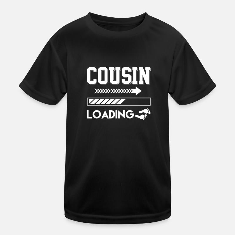 Cousin Geschenk Cousine Spruch Bald Lustig Familie Kinder Funktions-T-Shirt