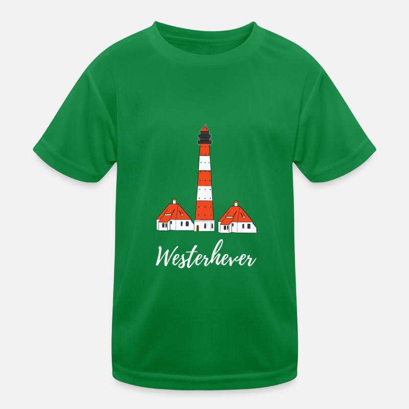 Leuchtturm Westerhever St. Peter Ording Kinder Funktions-T-Shirt