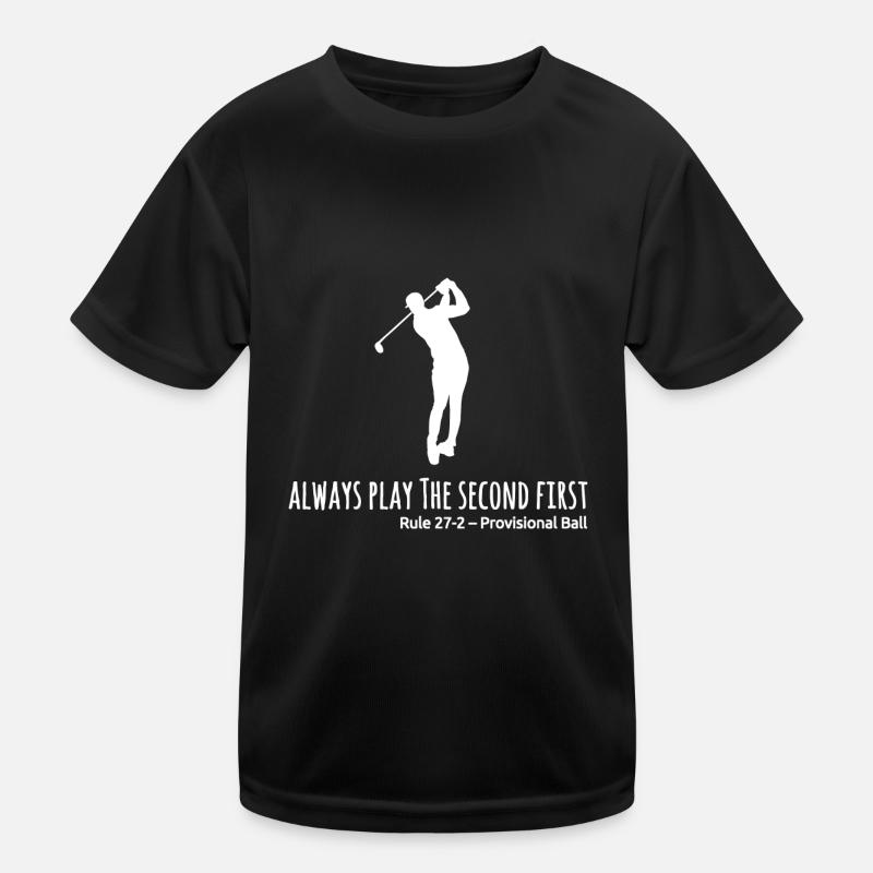 Golf Golfer Golfspieler Geschenk - Kinder Funktions-T-Shirt - Schwarz