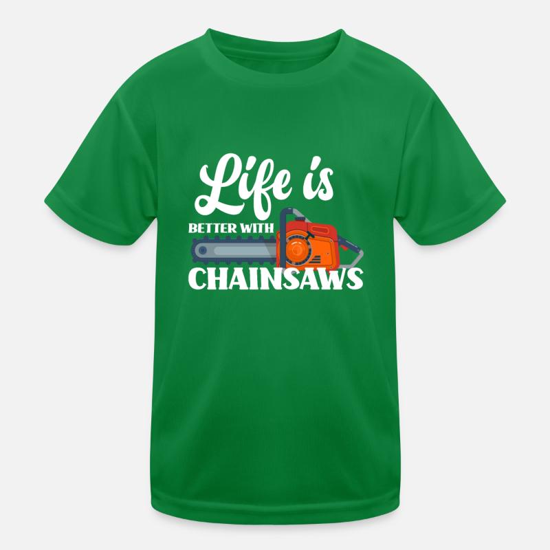Chainsaws lover gift idea Kids Functional T-Shirt