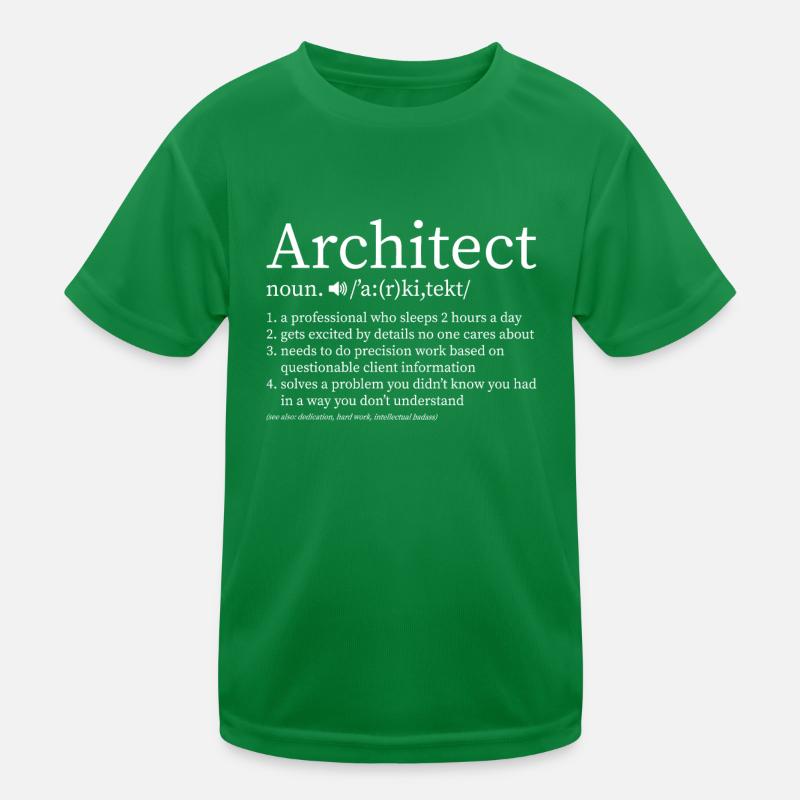 Architekt Beruf Definition Spruch Studium Geschenk Kinder Funktions-T-Shirt