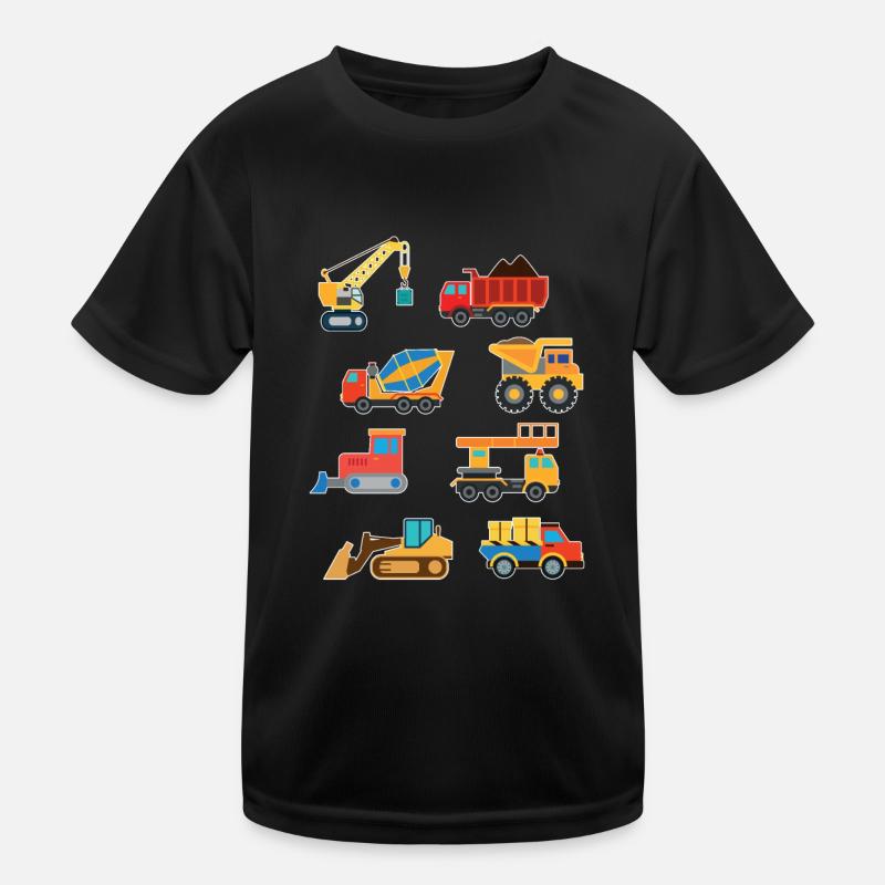 Bagger Baustelle Kinder Geschenkidee Kinder Funktions-T-Shirt