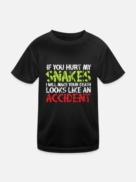 Serpents mère serpent reptile ne blesse pas mon serpent - T-shirt sport Enfant - noir - Devant