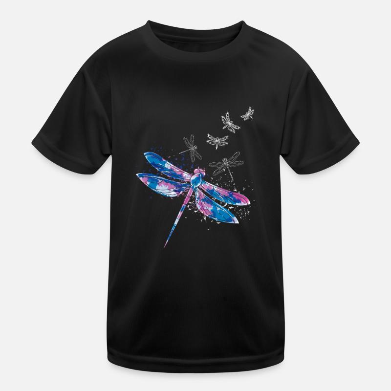 Dragonfly Insect - Kids Functional T-Shirt - black