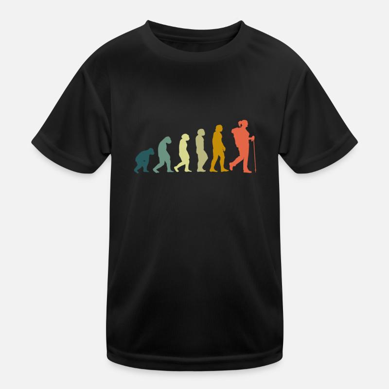 Evolution Wanderin Backpacker pèlerin Wanderwoman T-shirt sport Enfant