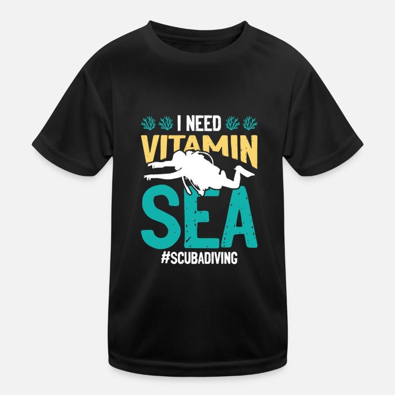 Diving diver vitamin Kids Functional T-Shirt