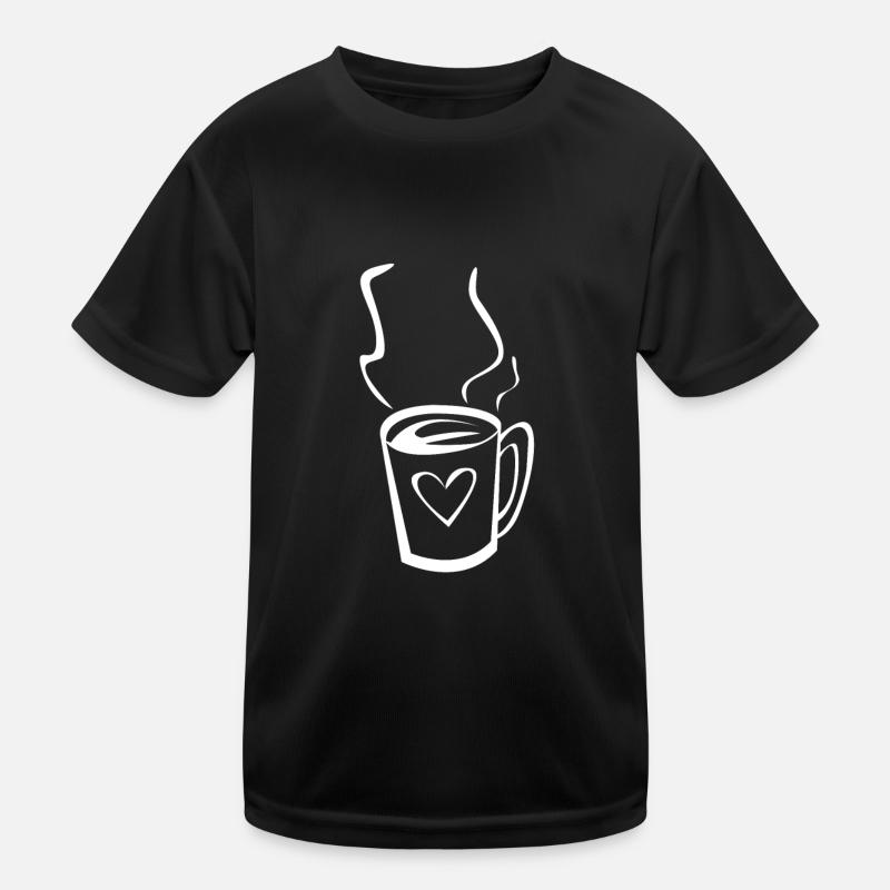 Coffee Illustration Kids Functional T-Shirt