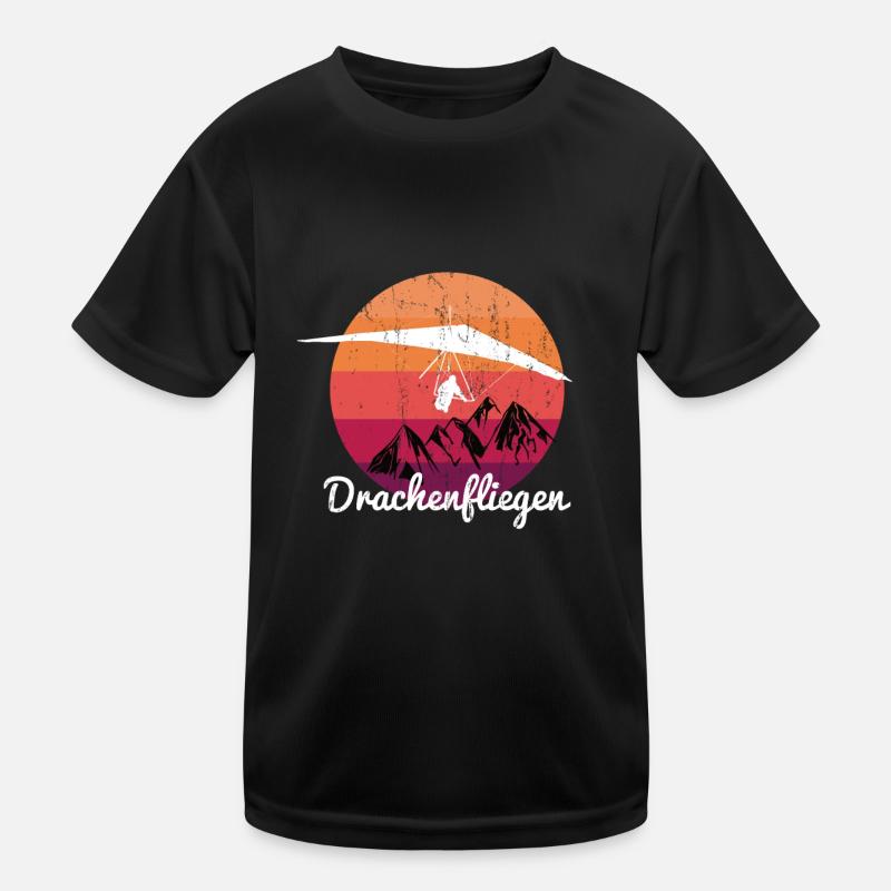 Drachenflieger Hängegleiter Geschenk Kinder Funktions-T-Shirt