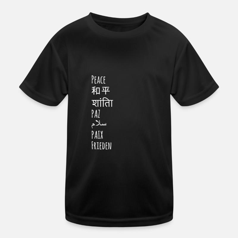Peace world peace foreign language gift Kids Functional T-Shirt