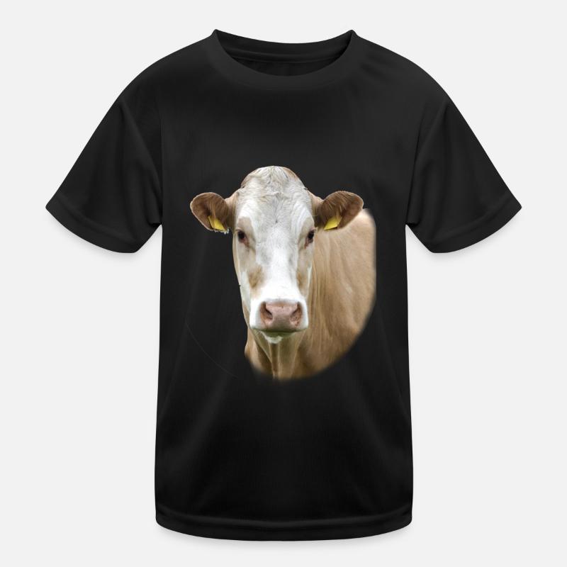 Cow. Vache. T-shirt sport Enfant