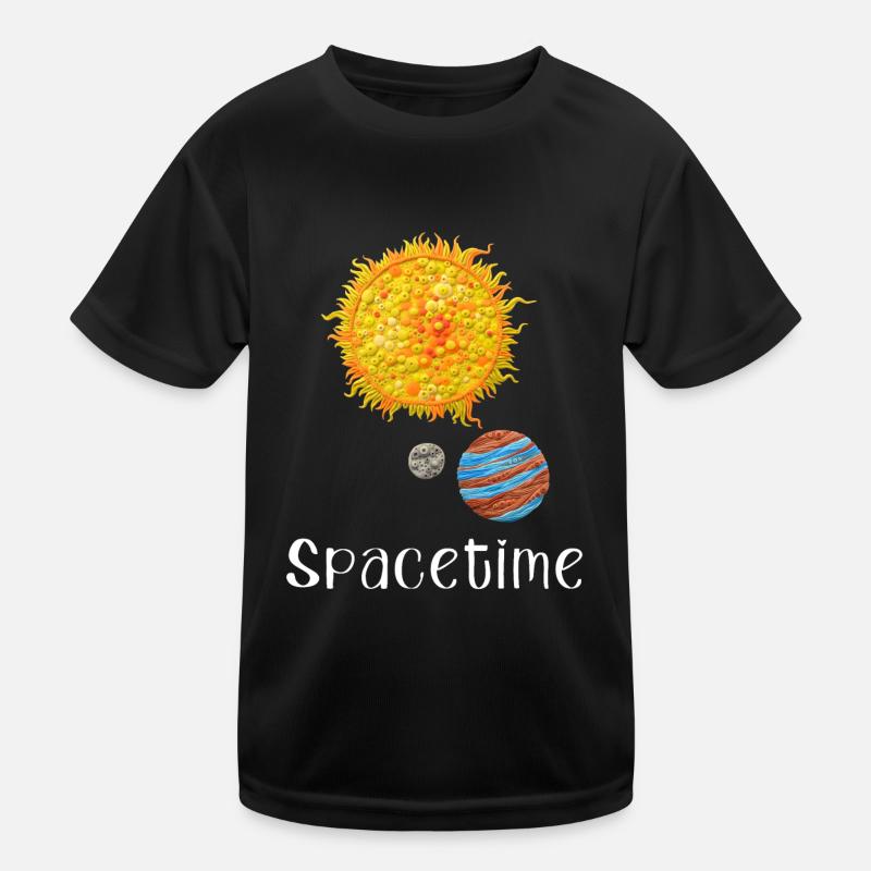 Spacetime Sonne lustiger Spruch gelb Planeten Kinder Funktions-T-Shirt