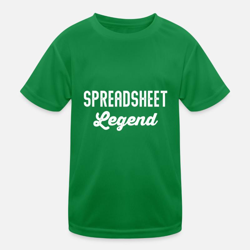Spreadsheet Legend Tabelle Buchhalter Controller Kinder Funktions-T-Shirt