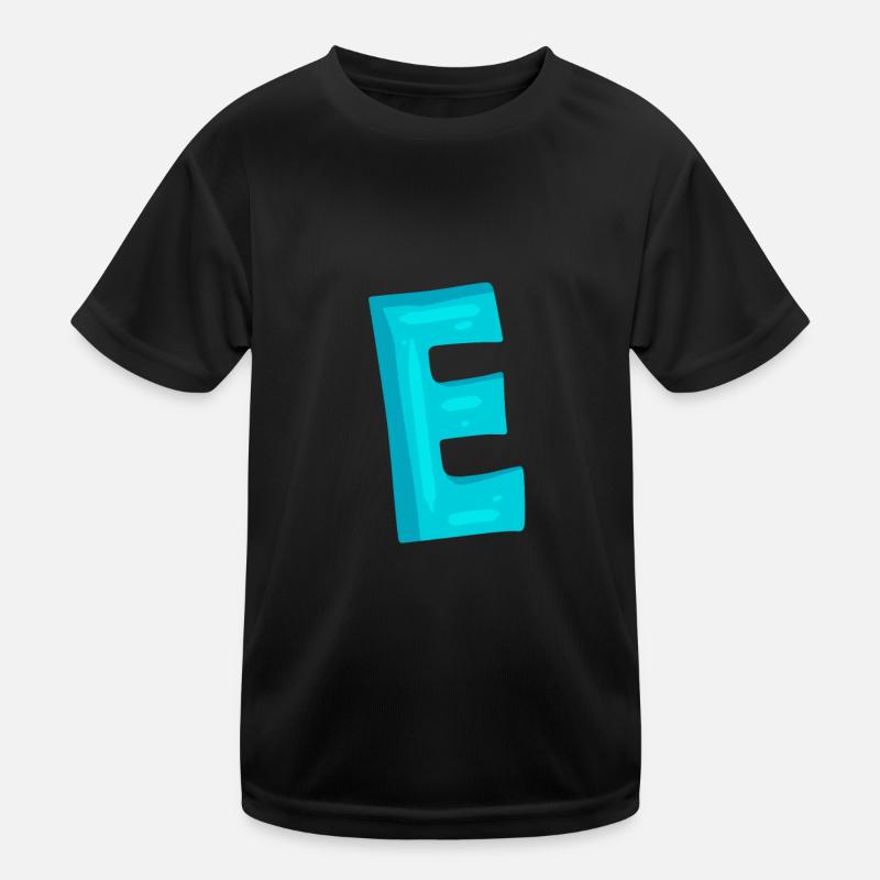 Initial letter E letter Kids Functional T-Shirt