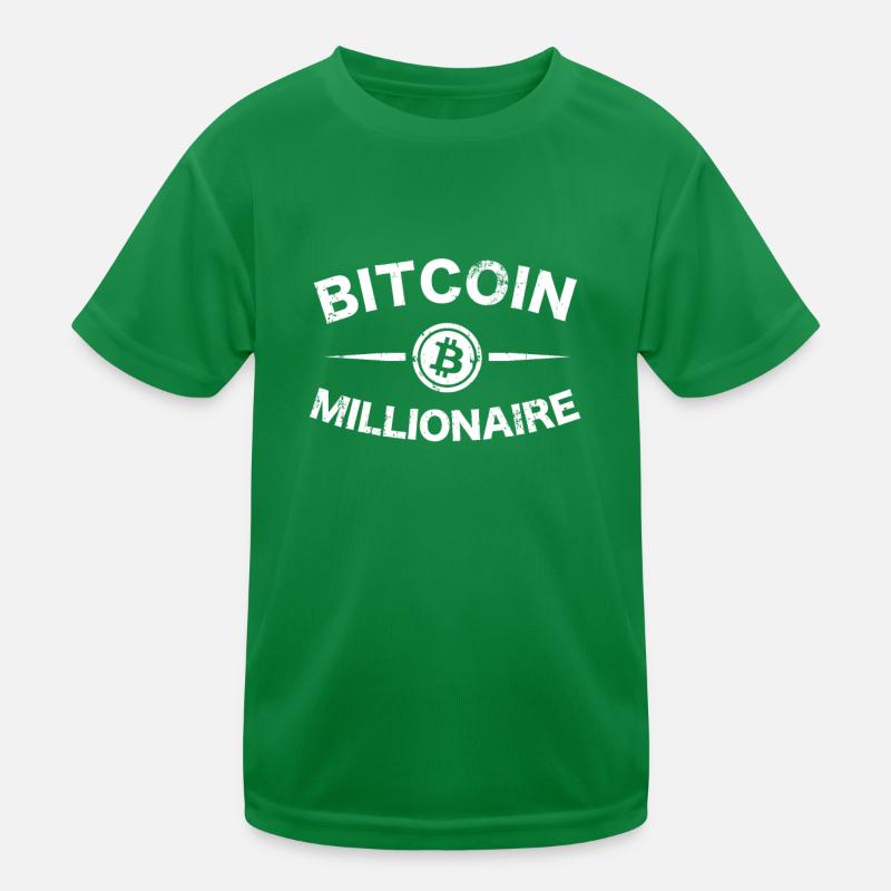 Bitcoin Millionaire - Bitcoin Button - Bitcoins Kinder Funktions-T-Shirt