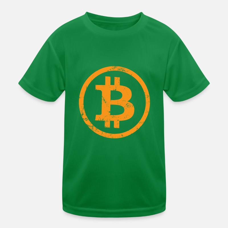 Bouton Bitcoin crypto-monnaies Bitcoins T-shirt sport Enfant