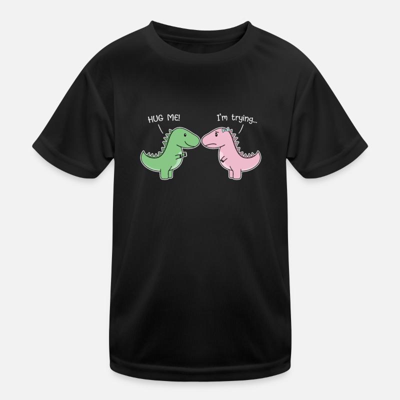 T-Rex drôle de la Saint-Valentin - étreignez-moi! j'essaie T-shirt sport Enfant