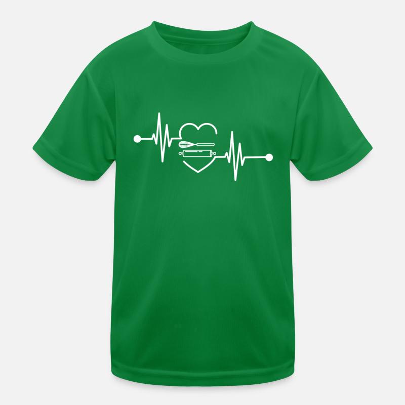 Rolling Pin Heartbeat Funny Baking Cool Baker Kids Functional T-Shirt