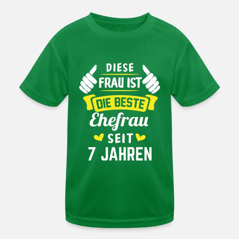 7.Hochzeitstag Ehefrau Jahrestag Geschenk Kinder Funktions-T-Shirt