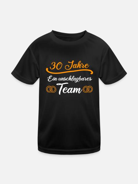 Perlenhochzeit 30.Hochzeitstag Seit 1992 Geschenk - Kinder Funktions-T-Shirt - Schwarz