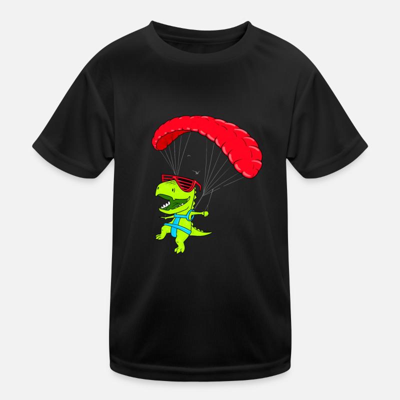 Lustiger Hanggleiter Dinosaurier Paraglider Flug Kinder Funktions-T-Shirt