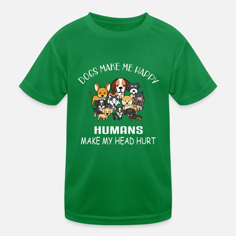 Hunde Machen Mich Glücklich - Hunde Kinder Funktions-T-Shirt