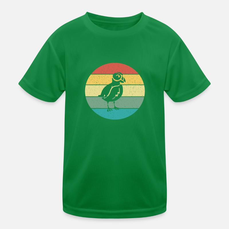 Puffin retro vintage Kids Functional T-Shirt